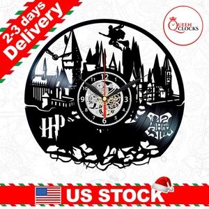 Harry Potter Vinyl Clock Wall Hogwarts Decor Gifts